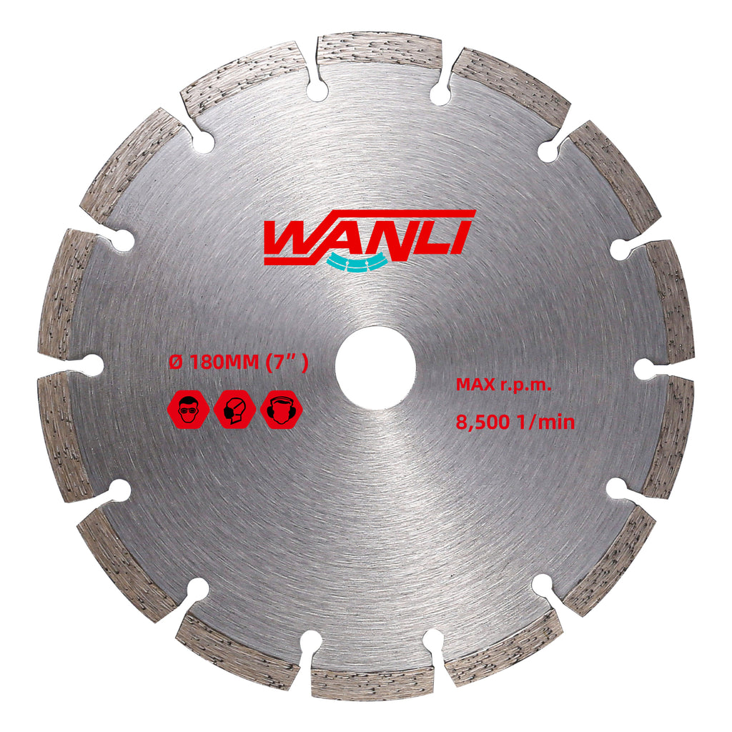 WANLI PRO Segmented Rim Diamond Blade, Concrete Saw Blade, General Purpose Cutting Concrete, Reinforced Concrete, Masonry, Brick, Block
