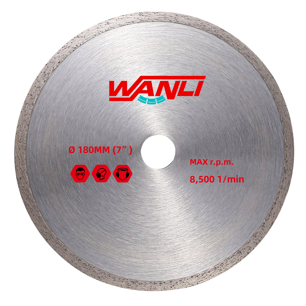WANLI PRO Continuous Rim Diamond Blade, For ceramic, porcelain, granite