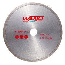 Load image into Gallery viewer, WANLI PRO Continuous Rim Diamond Blade, For ceramic, porcelain, granite