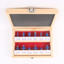 Load image into Gallery viewer, 12PC Router Bit Set with Straight Bit Woodwork Tools, Including Dovetail, Chamfer, Straight, V Grooving Router Bit