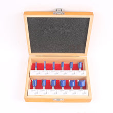 Load image into Gallery viewer, 12PC Straight Router Bit Set Traditional Woodworking Tools