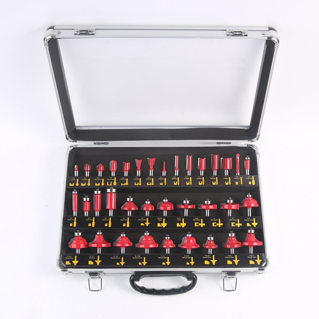 35PC Router Bit Set Carbide-Tipped Wood Router Bit Assorted Set