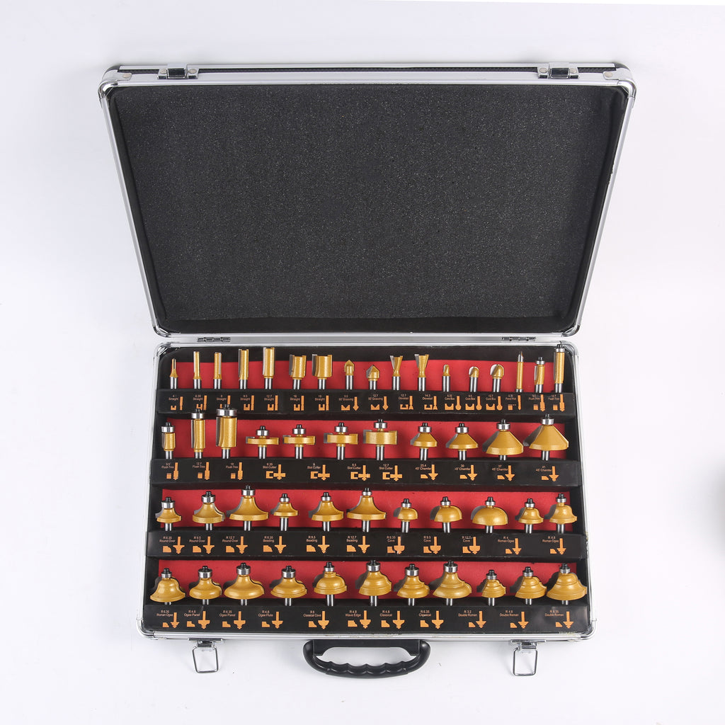 50pc Router Bit Set for Professional and Beginners Carpenter