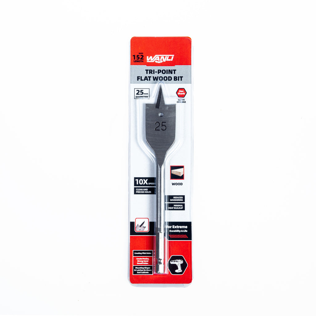 Tri-point Flat Wood Bits,jashin tools,wood spade,spade bit for wood,spade bit splitting wood,large wood spade bit